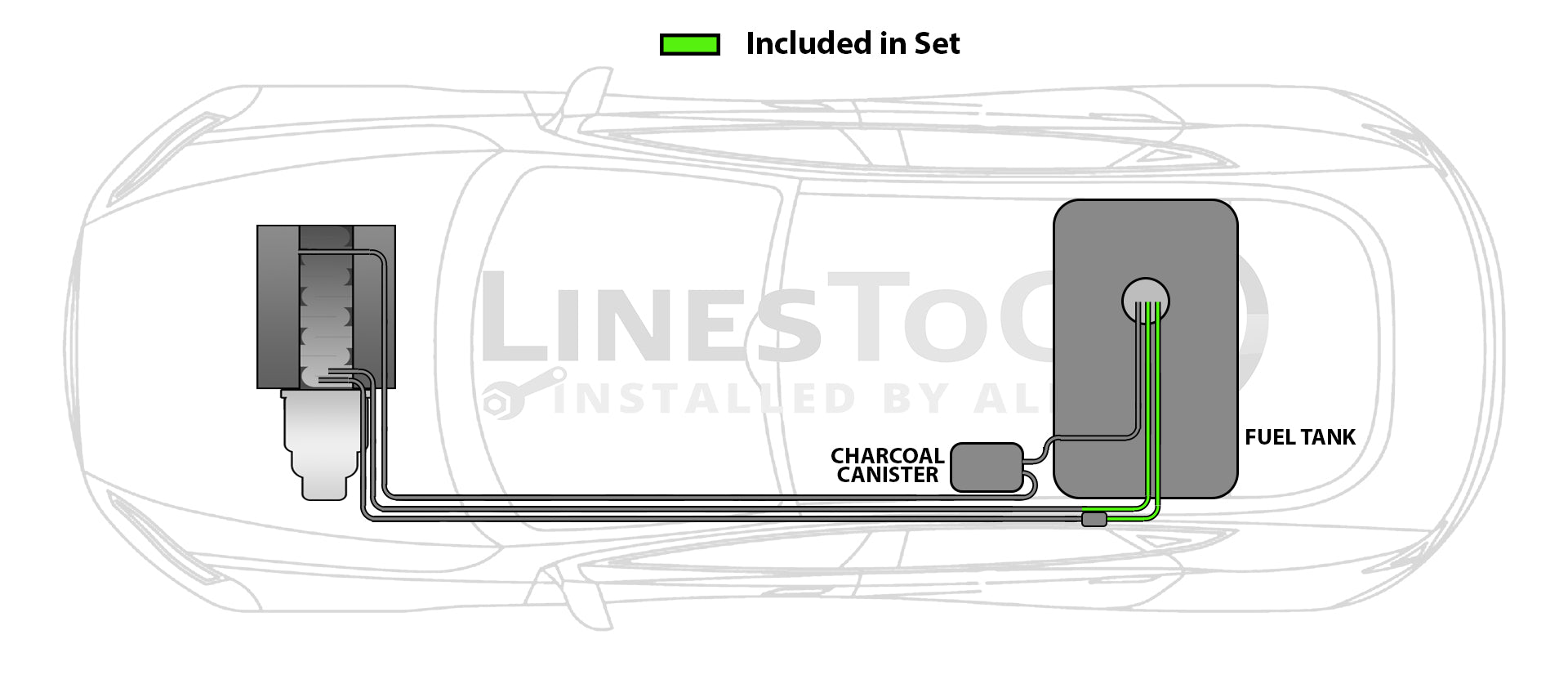 Stainless Steel Braided Teflon Hoses between fuel filter and fuel pump 2003 Seville Base 4 Door 6018-01K6