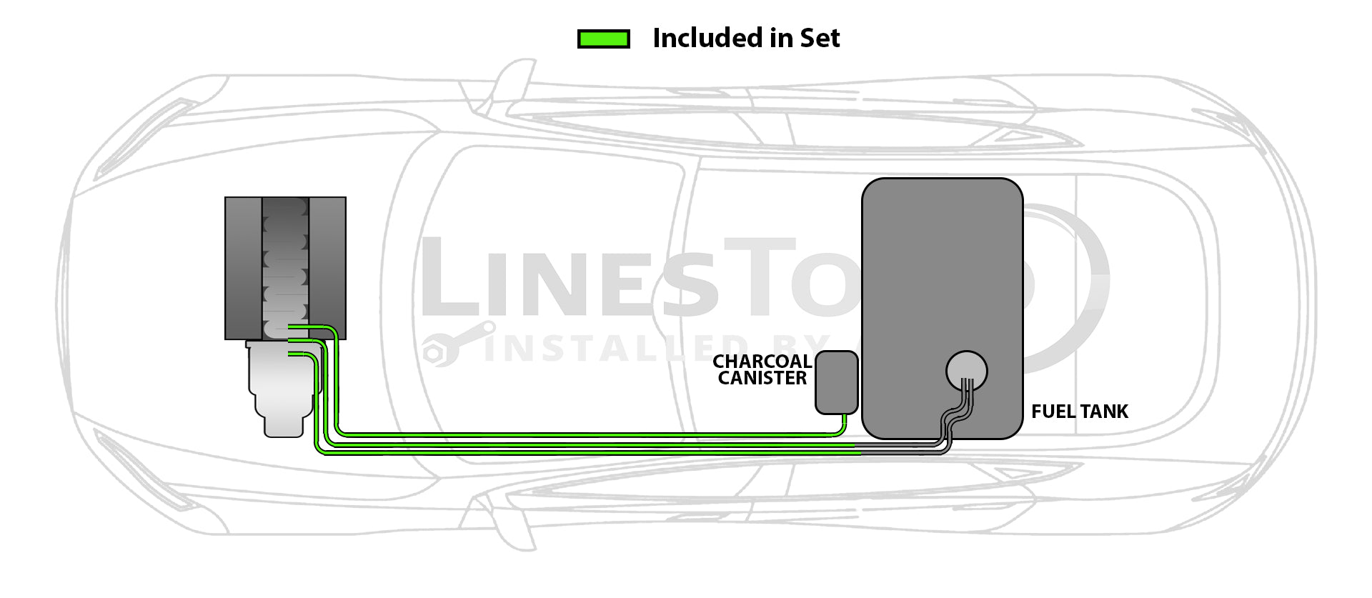 Honda Accord Fuel Line Set 2001 4 Door 4 Cyl. FL1103-1A