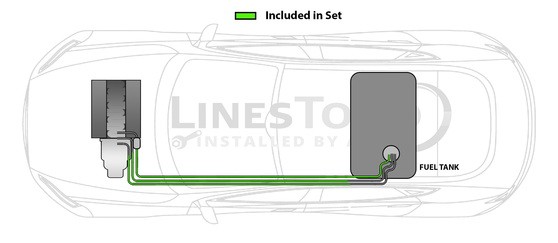 Honda Civic Fuel Line Set 1998 2 Door, 3 Door, 4 Door FL1110-1C