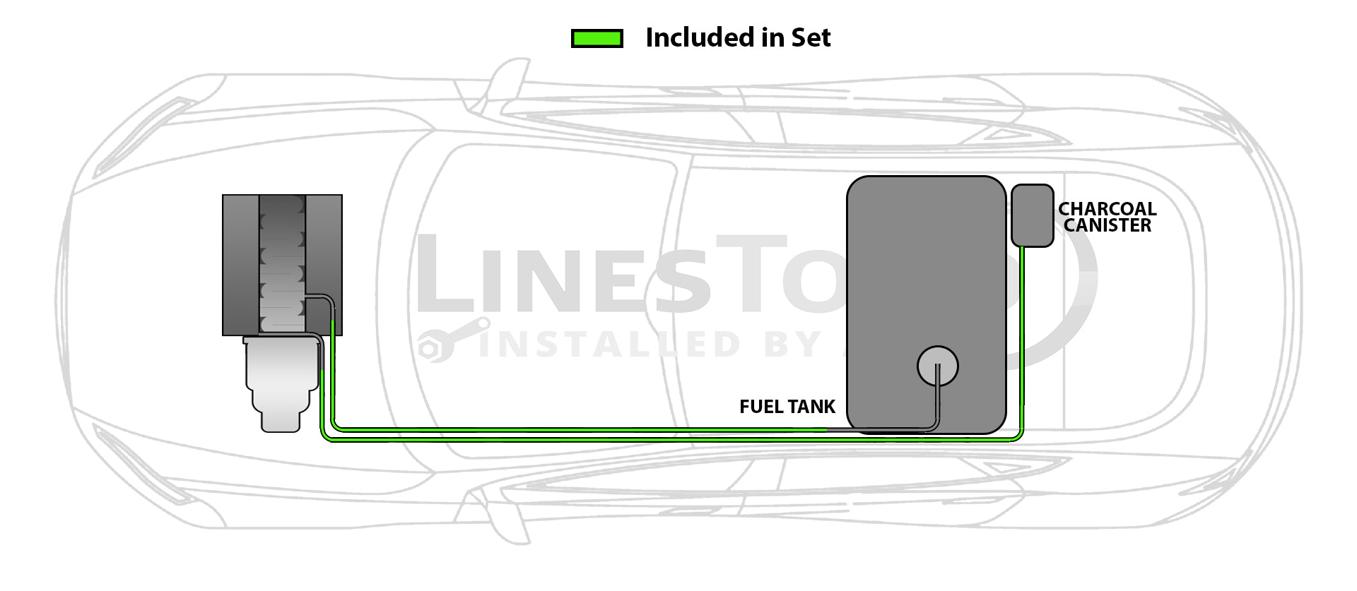 Juego de tuberías de combustible para Toyota Matrix 2004 1.8L FL1205-2B