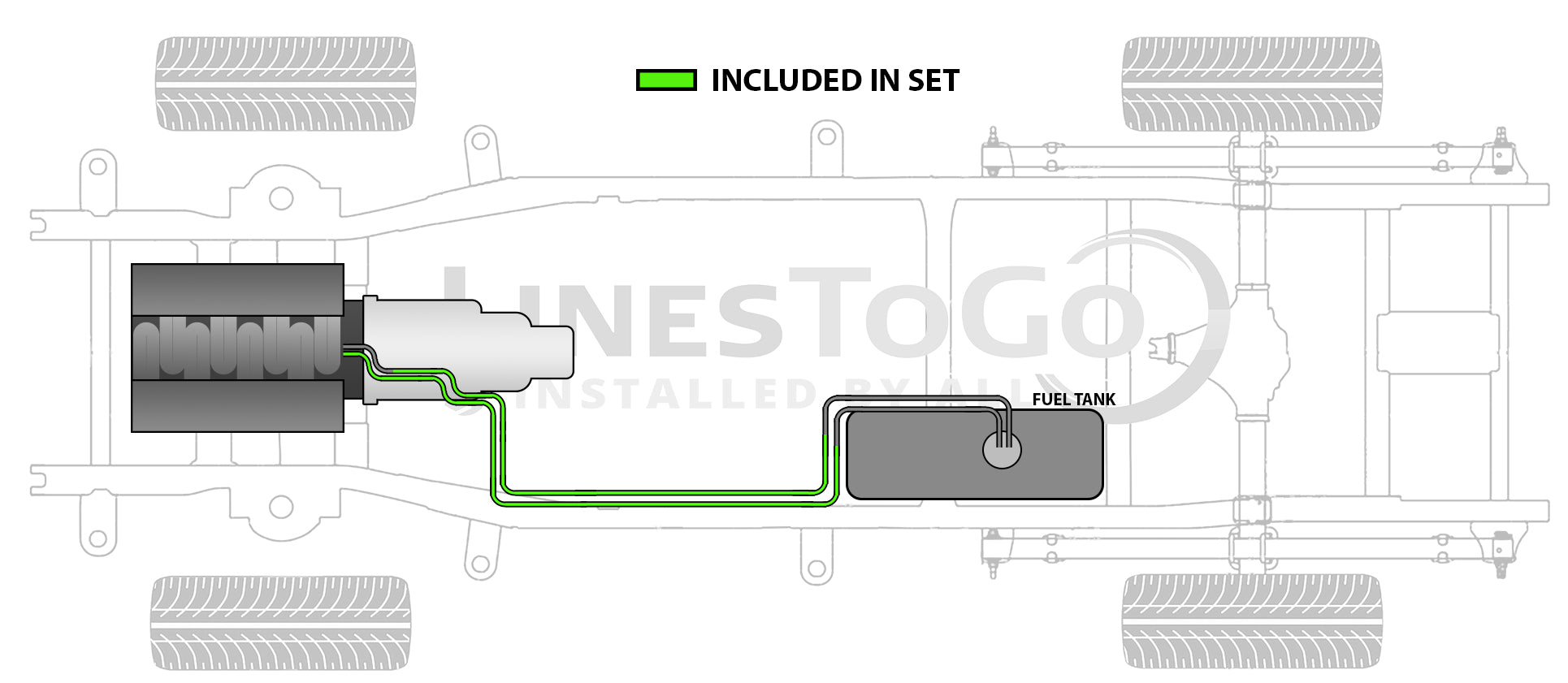 Chevy Suburban Fuel Line Set 2005 1500 4.8L Non Flex Fuel FL149-E4B