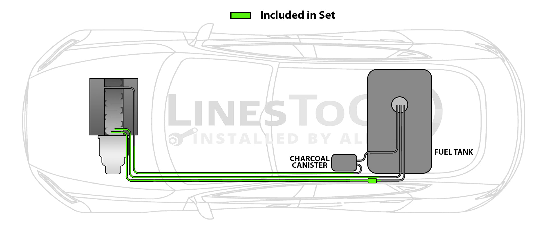 Buick LeSabre Limited Fuel Line Set 2002 3.8L FL251-A8C