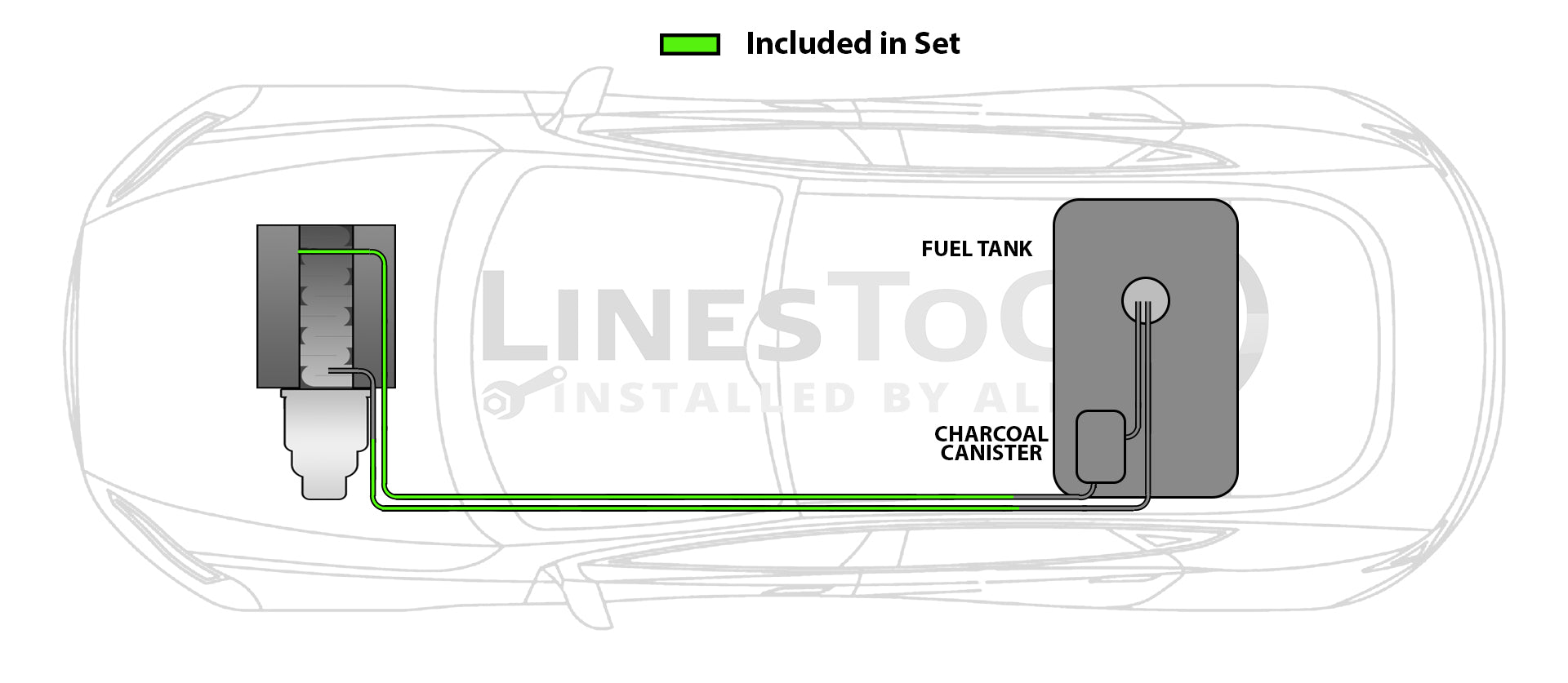 Juego de tuberías de combustible para Buick LaCrosse Base 2008 3.6L FL252-B9C