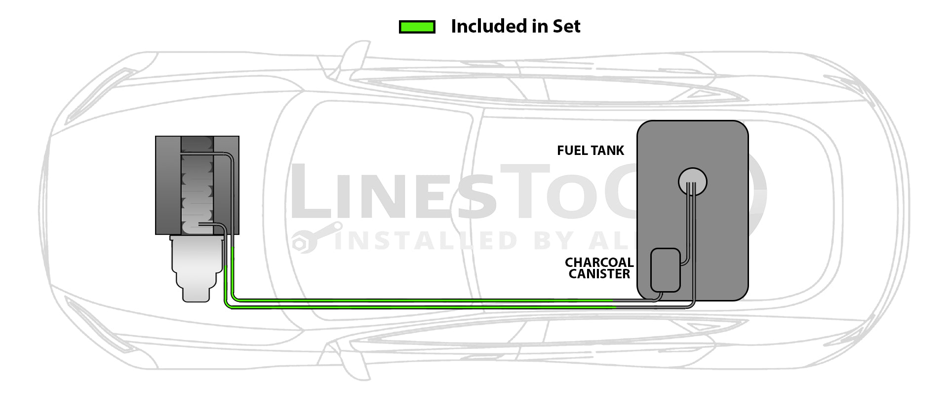 Juego de tuberías de combustible para Saturn Ion 2003 2.2L FL253-A1C