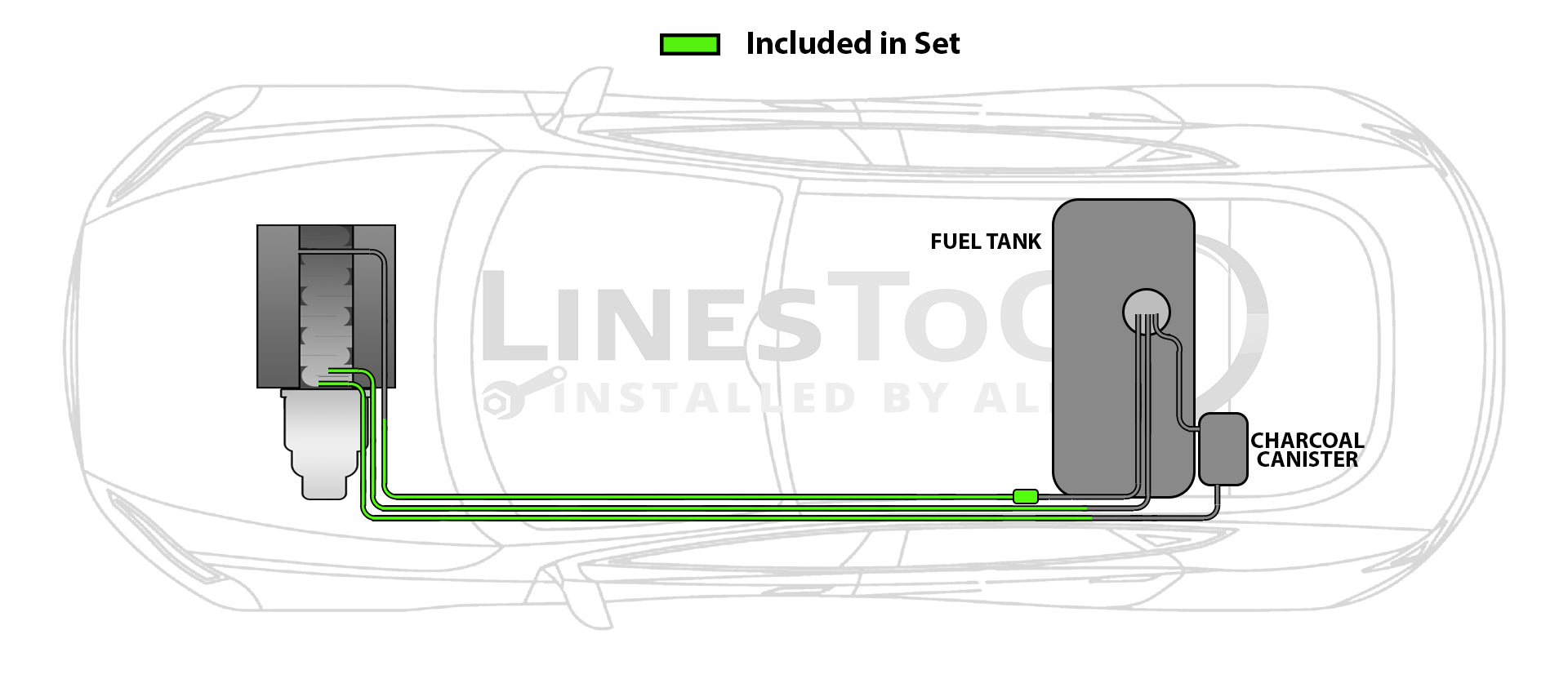 Chevy Impala Base Fuel Line Set 2001 3.4L FL254-A3H