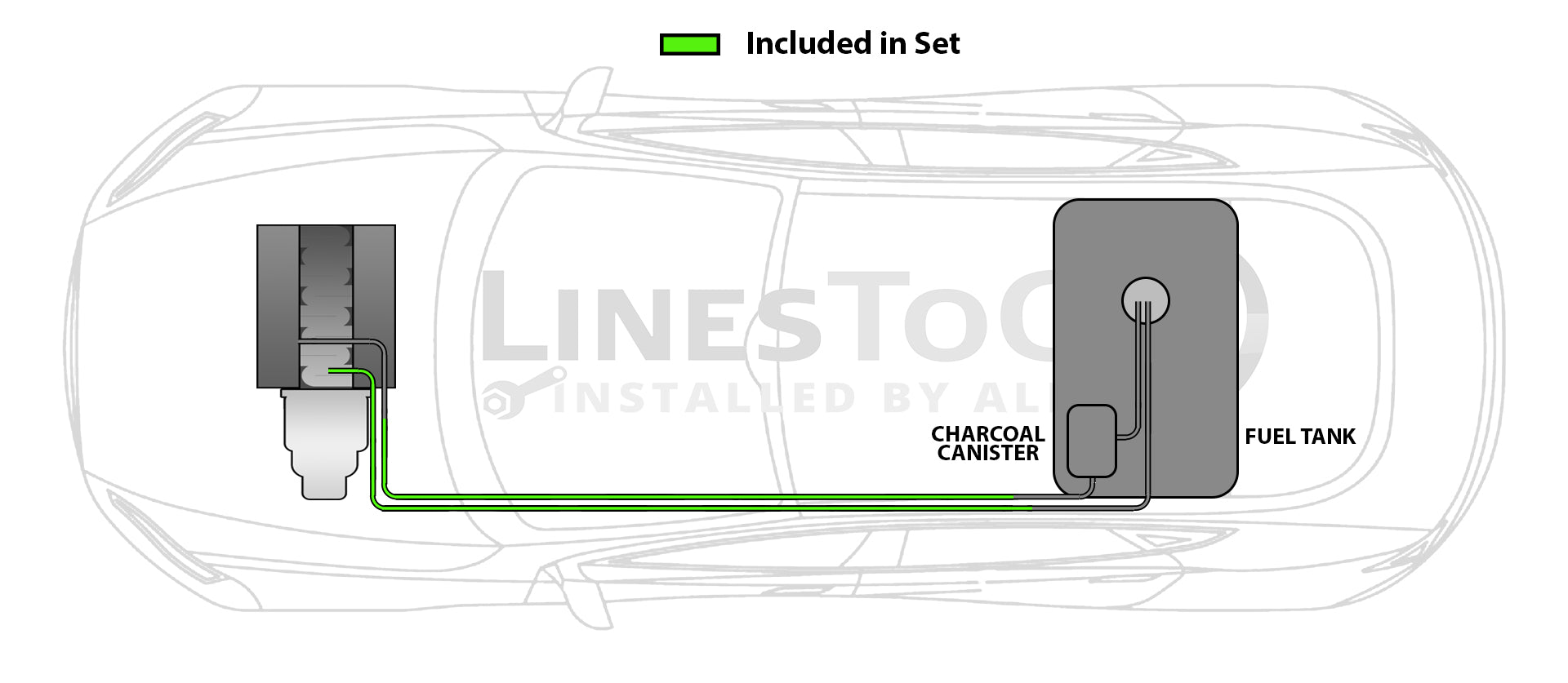 Chevy Impala LT Fuel Line Set 2008 3.5L FL254-B7B