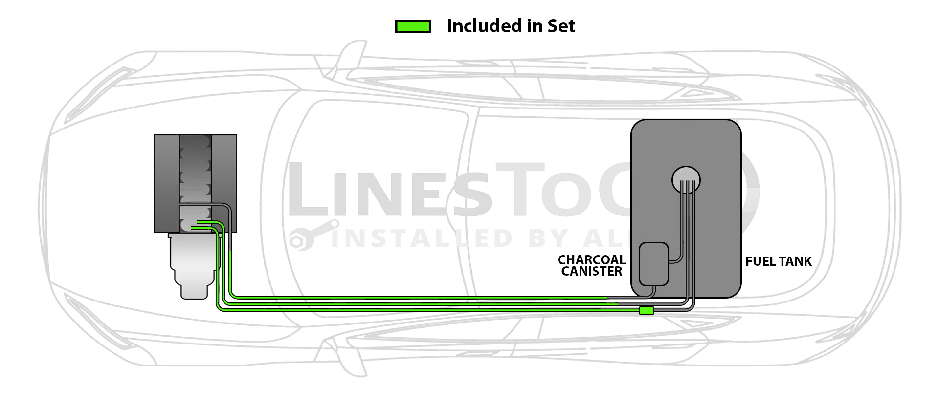 Pontiac Grand Prix GT Fuel Line Set 1997 3.8L FL254-E4A