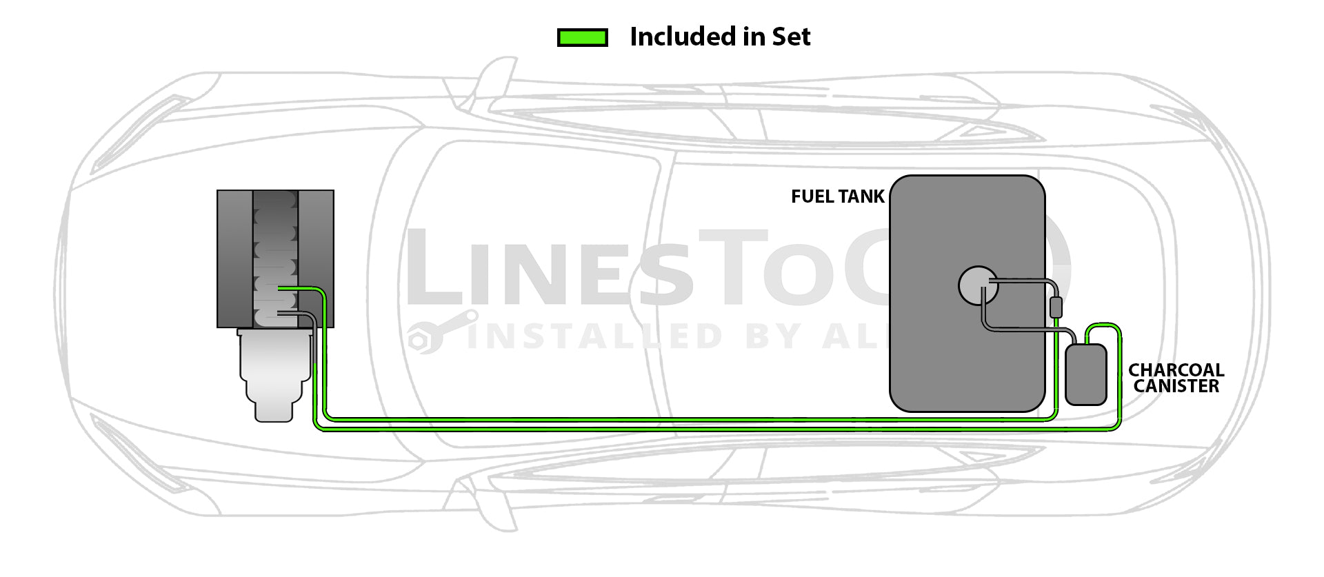 Chevy Cobalt Fuel Line Set 2005 2 & 4 Door 2.2L w/External Fuel Filter FL255-A1A
