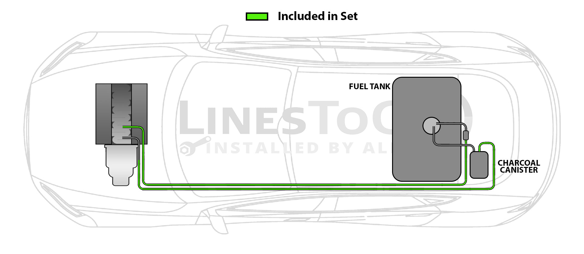Ensemble de conduites de carburant pour Pontiac G5 2005 2,4 L, modèle canadien FL255-A3G