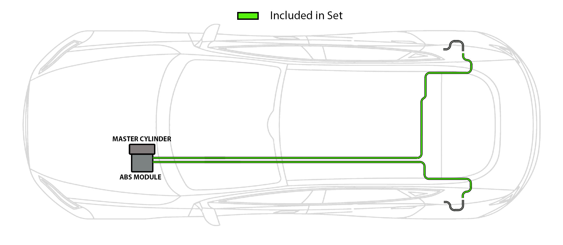 Pontiac Sunfire Base Fuel and Brake Line Set 2005 2 & 4 Door 2.2L FL255-B15