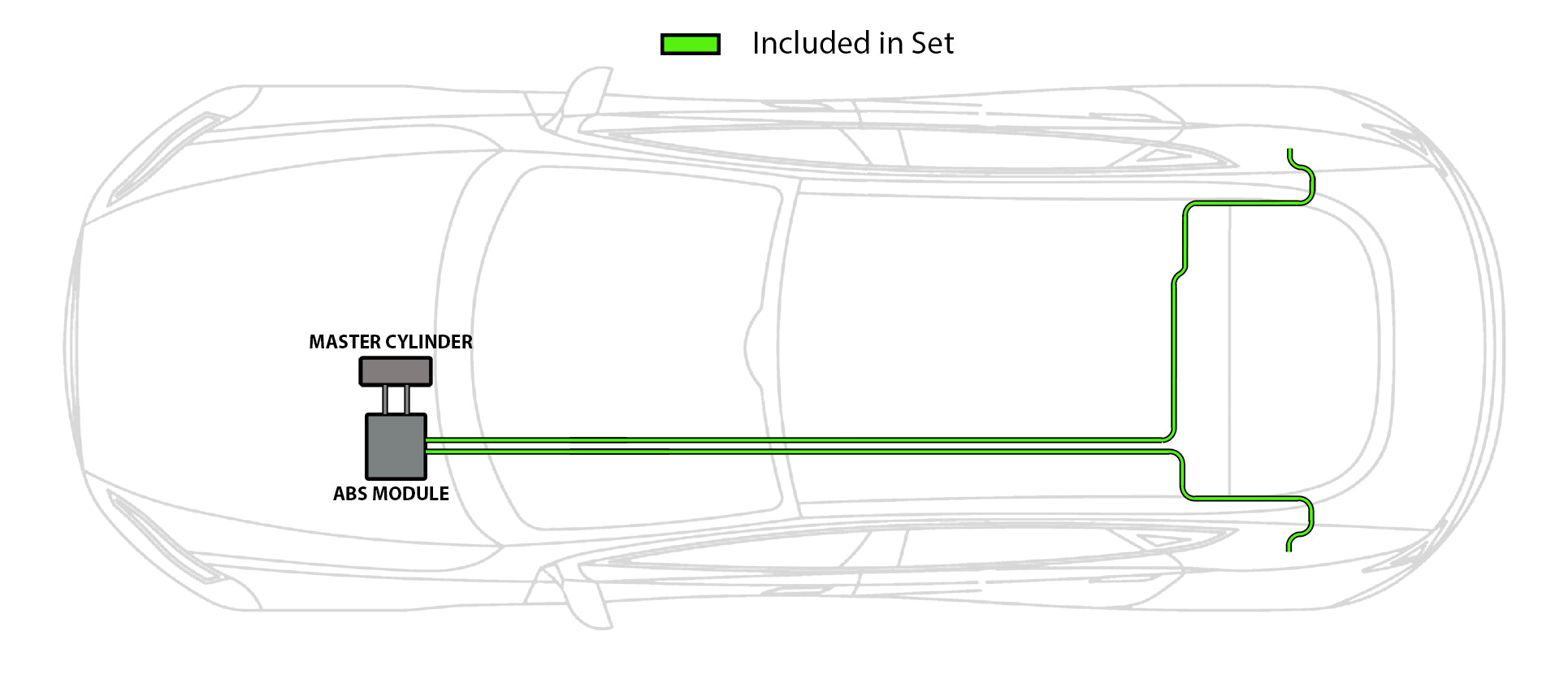 Pontiac Grand Am GT Fuel and Brake Line Set 1997 2.4L FL255-G5G