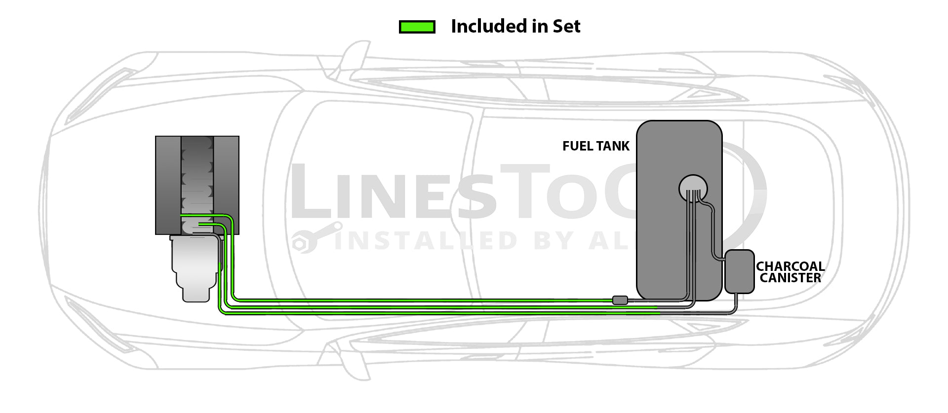 Cadillac Seville Fuel Line Set 1999 4.6L 4 Door w/Onboard Vapor Recovery FL259-B2B