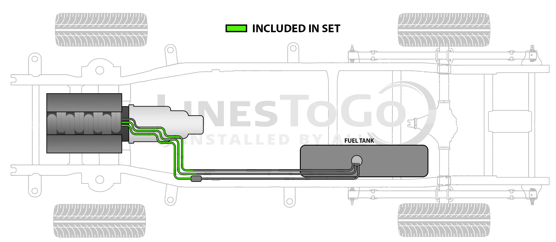 Chevy S10 Pickup Front Fuel Line Set 1996 2WD 2.2L FL425-F1