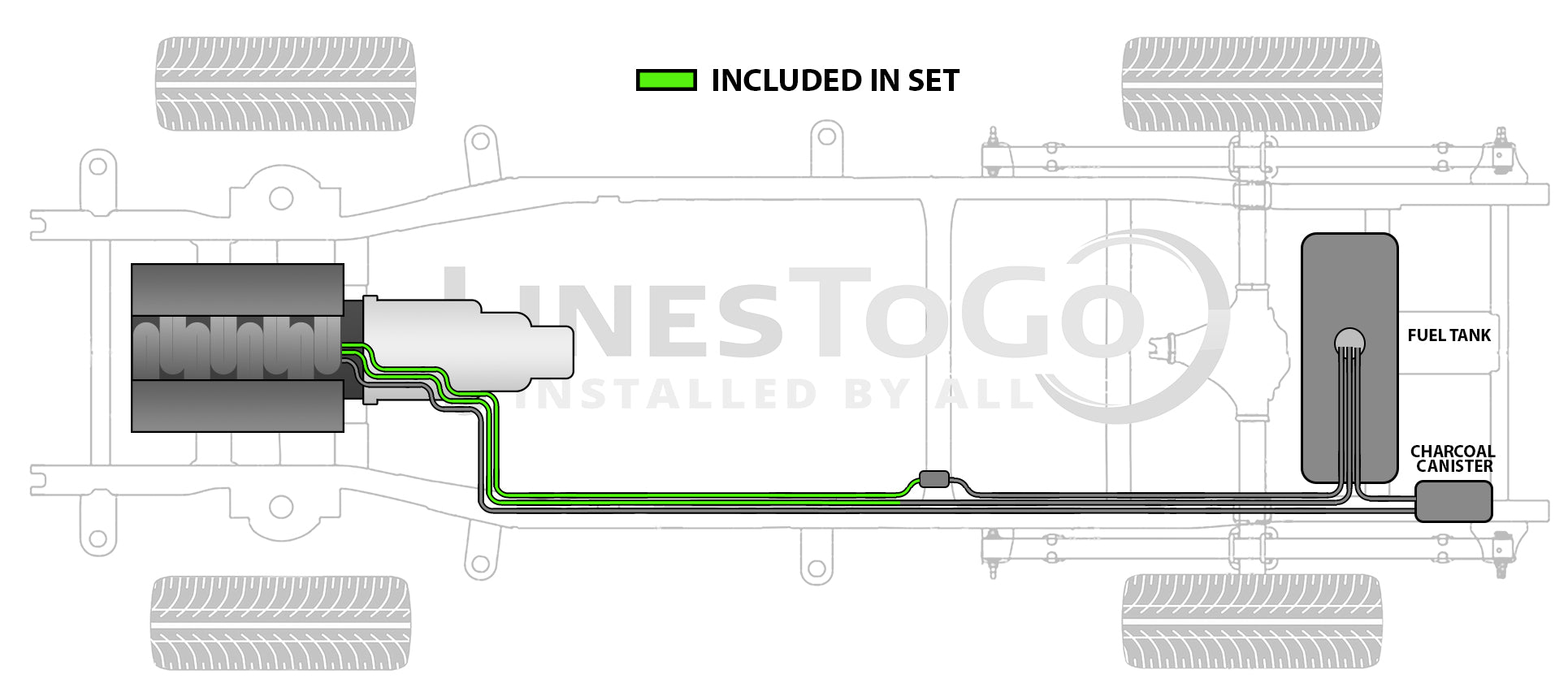 Oldsmobile Bravada Front Fuel Line Set 1993 4WD 4.3L "W" FL441-C5B