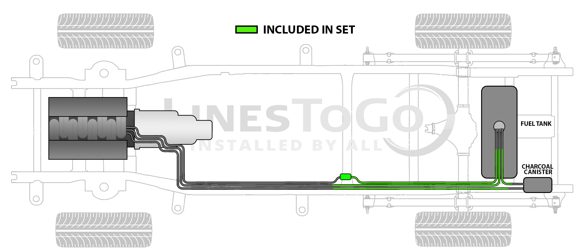 GMC Jimmy Rear Fuel Line Set 2002 S Series 2 Door 2WD & 4WD FL443-B2F