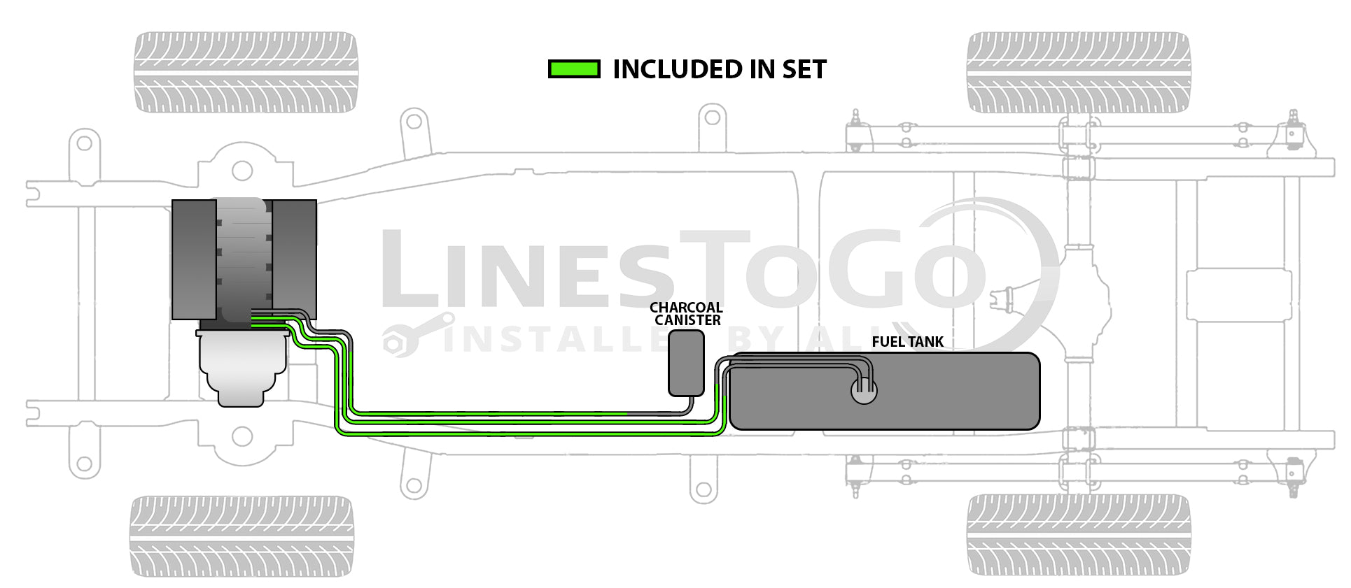 Oldsmobile Silhouette Fuel Line Set 2003 3.4L FL484-B3 Filter has two male connections