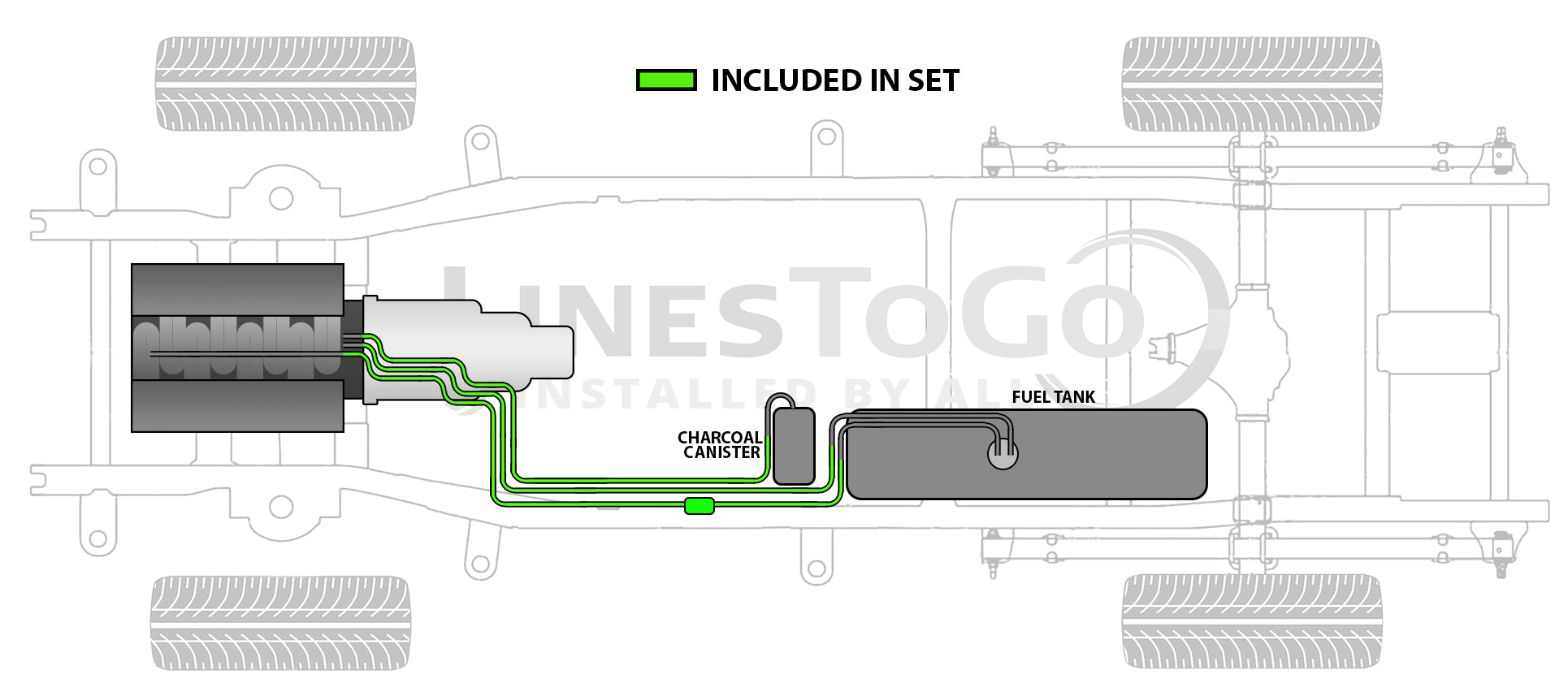 GMC Sierra Fuel Line Set 2000 C/K1500 Ext Cab 4.3L FL486-C2A