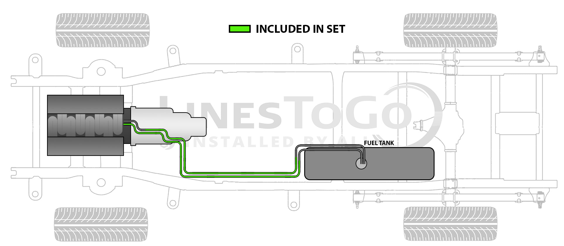 Chevy Silverado Fuel Line Set 2005 C/K2500HD/3500 Reg Cab 8 ft Bed 6.0L FL488-B1B