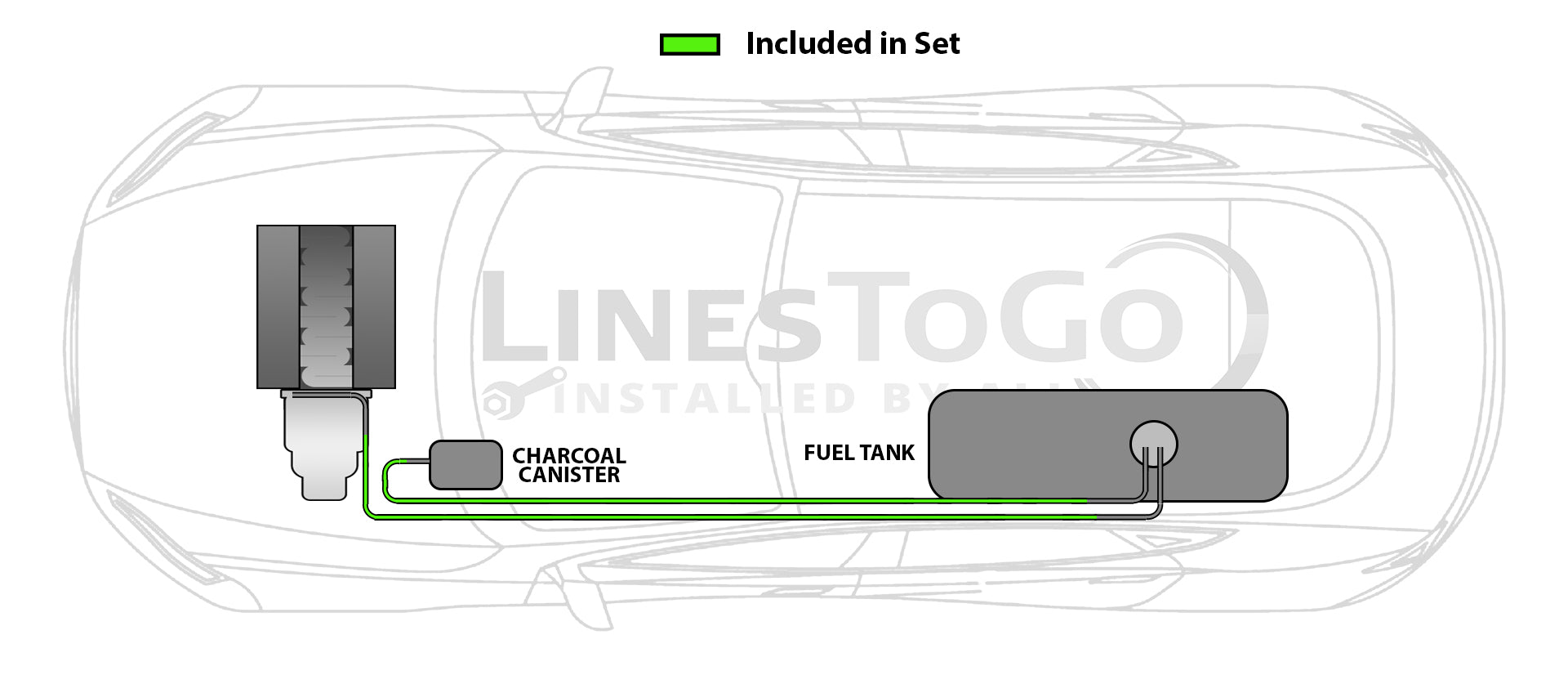 Chrysler Town & Country Fuel Line Set 1999 113" WB 2WD 3.8L FL706-A2N