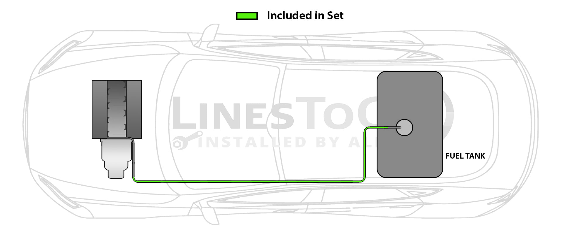 Dodge Neon Fuel Line Set 1995 2 Door & 4 Door 2.0L FL707-A3A