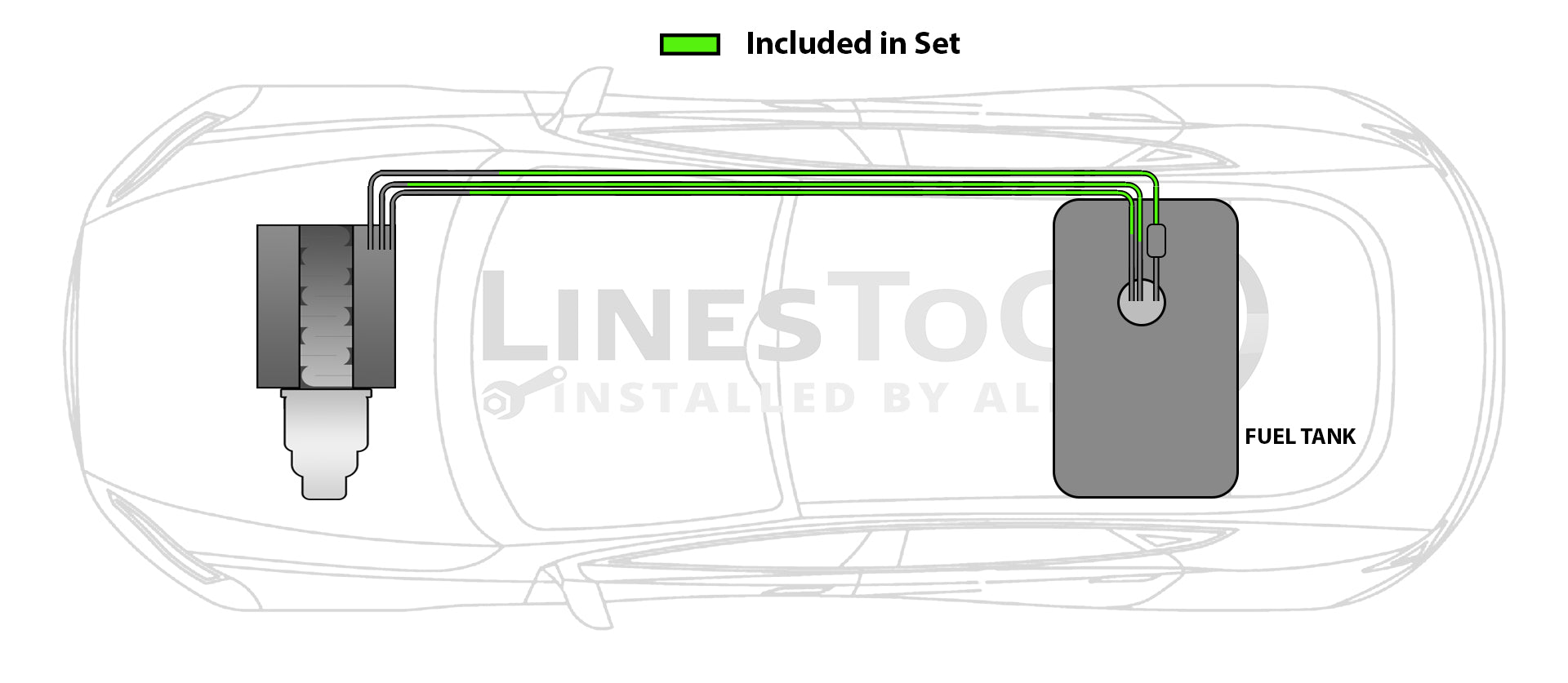 Mazda Miata Fuel Line Set 1992 1.6L SS1600-1C