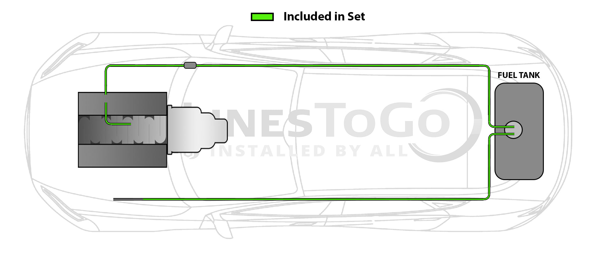 Chevy Chevelle Fuel Line Set 1977 5.0L SS240-A3E Stainless Steel