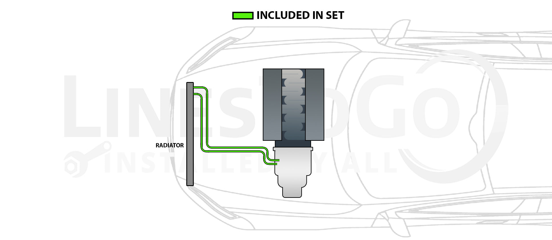 Ensemble de conduites de transmission Buick Lucerne 2010 3,9 L TCL-196-SS1B en acier inoxydable