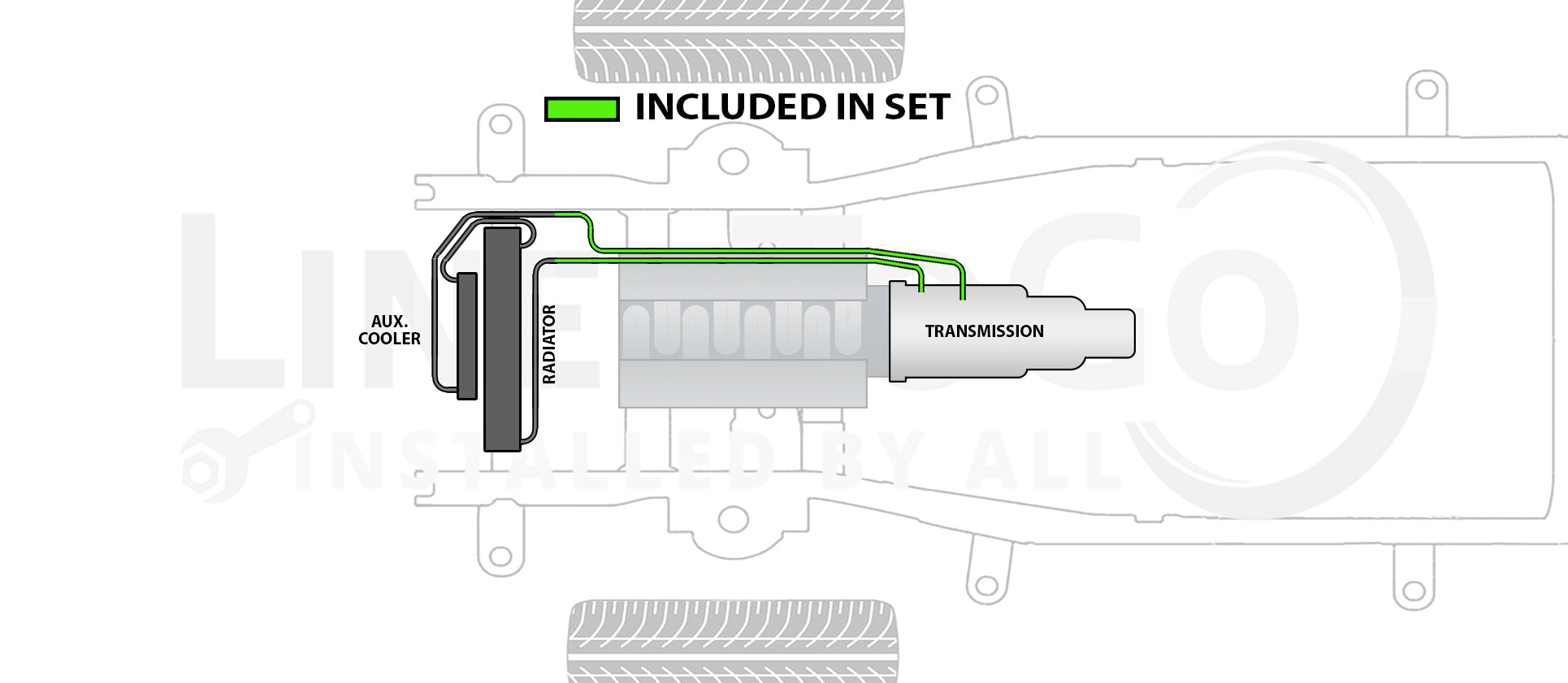 Toyota Sequoia Transmission Line Set 2002 4.7L TCL-208-SS1B Stainless Steel