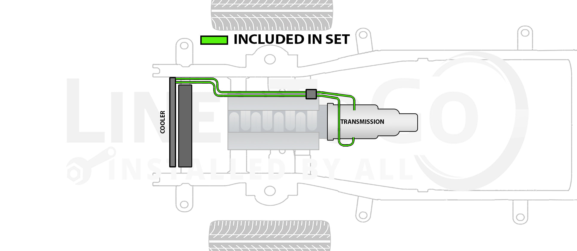 Jeep Commander Transmission Line Set 2009 3.7L TCL-212-SS2C Stainless Steel