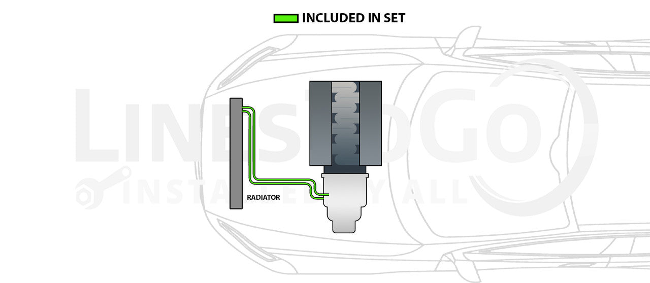 Toyota Matrix Transmission Line Set 2006 1.8L TCL-166-SS2D Stainless Steel