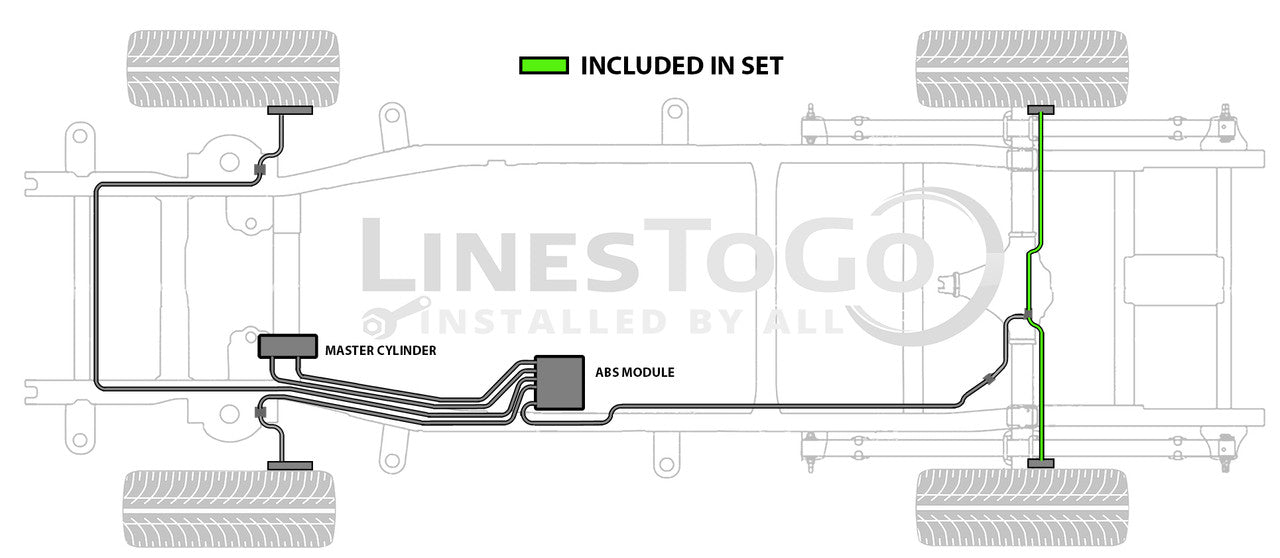 Juego de eje trasero para camioneta Chevy 1994 1500/2500/3500 BLC-123-SS1G Acero inoxidable