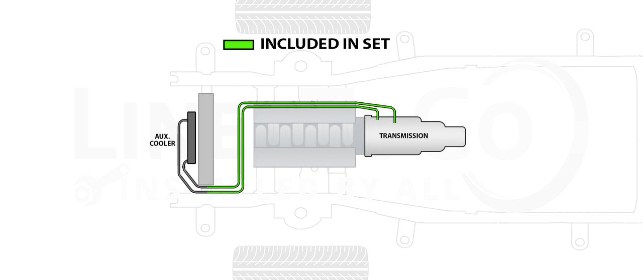 Jeep Wrangler Transmission Line Set 2014 w/Automatic Transmission 3.6L TCL-150-SS1C Stainless Steel