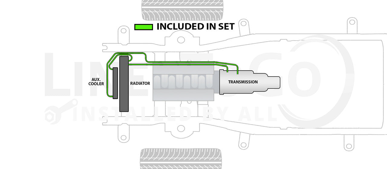 GMC Yukon XL 1500 Transmission Line Set 2003 w/HD Cooling RPO Code KNP TCL-122-8D