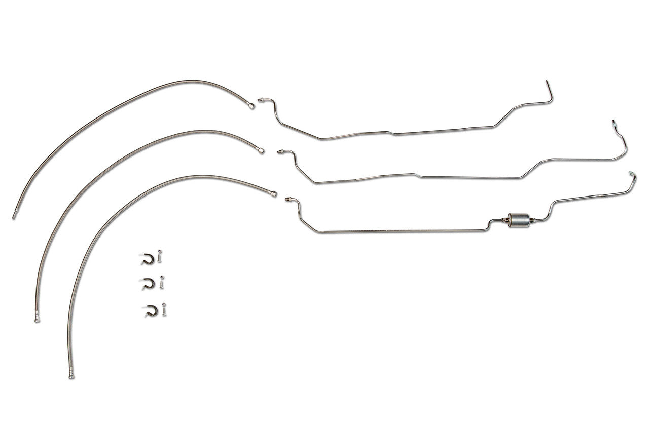 Chevy Silverado Fuel Line Set 2000 2500 Exc. HD, Ext Cab 6.0L Non Flex Fuel SS888-G5A Stainless Steel