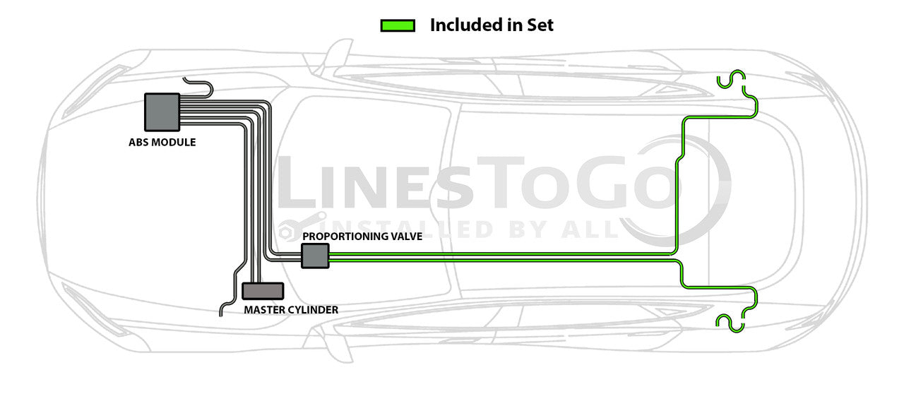 Honda Accord Rear Brake Line Set 2002 BL-1108-SS1E Stainless Steel