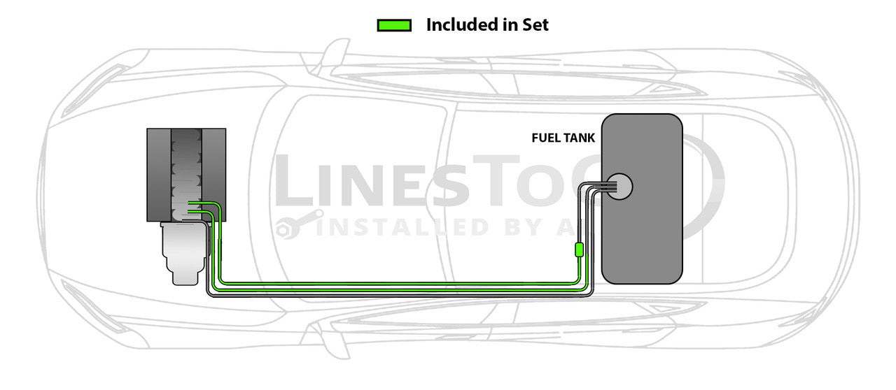 Pontiac Grand Prix SE Fuel Line Set 1994 2 Dr 3.1L FL258-A14A