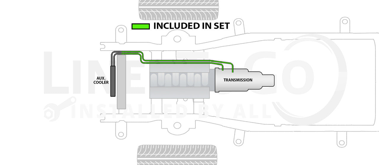 Juego de líneas de transmisión para Dodge Ram 1500/2500/3500 2005 5.7L Gasolina TCL-168-SS1A Acero inoxidable