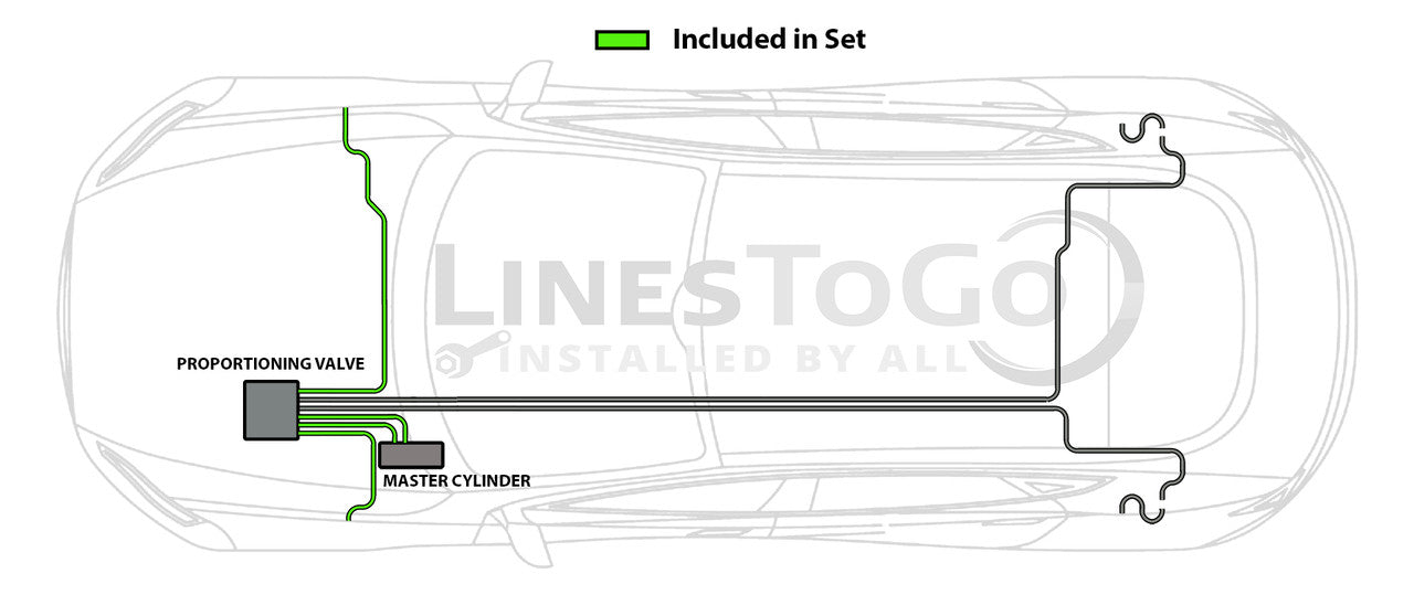 Honda Accord Front Brake Line Set 2001 BL-1109-SS1D Stainless Steel