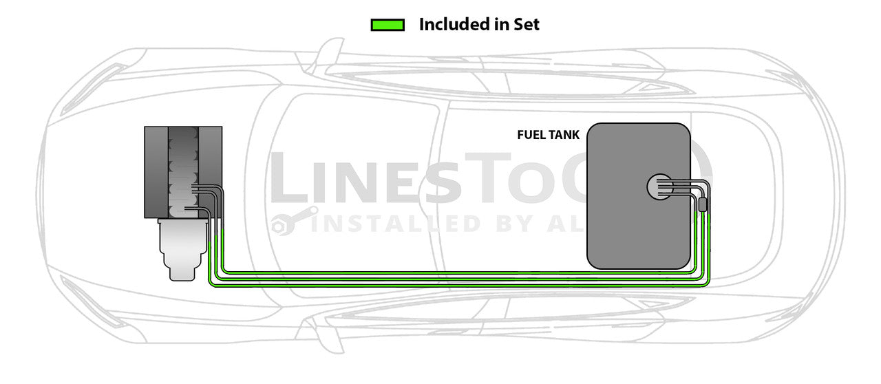 Juego de tuberías de combustible para Oldsmobile Cutlass 1997 3,1 l (M) o (J) FL255-J1A
