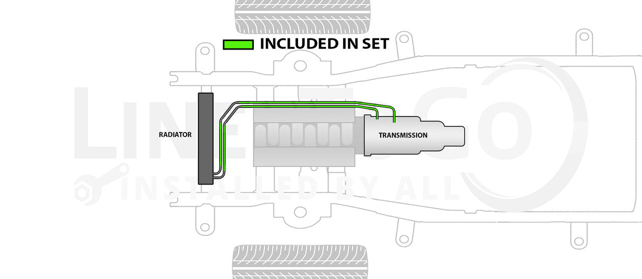 Jeu de conduites de transmission Toyota FJ Cruiser 2008 4.0L TCL-154-SS2B en acier inoxydable