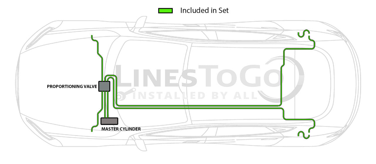 Honda Civic Brake Line Set 2000 BL1105-SS2 Stainless Steel