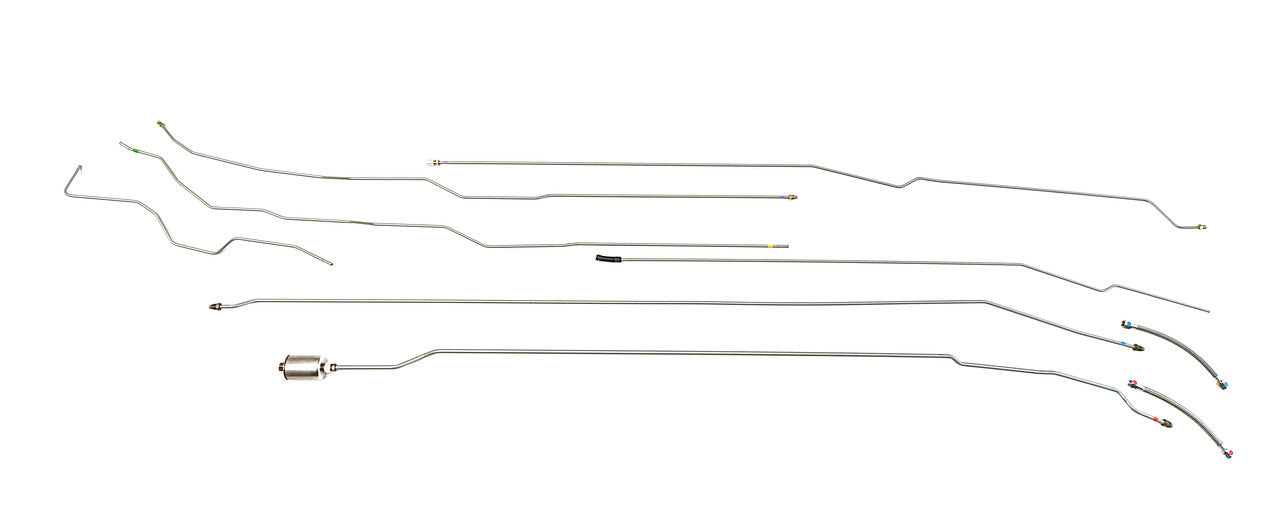 Chevy Truck Rear Fuel Line Set with Intermediate Brake Line 1993 K3500 4WD Crew Cab 8 ft Bed 7.4L FL246-D1H